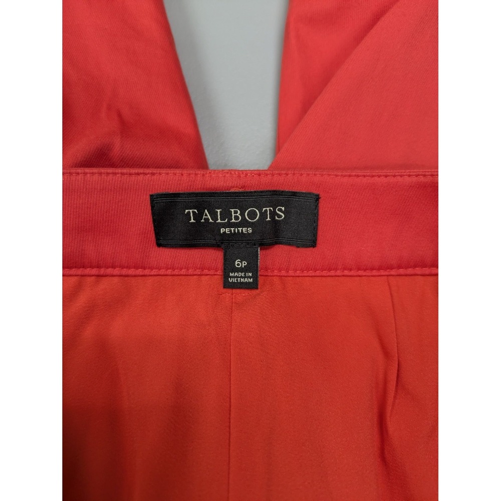 Talbots Pants‎ Womens Petite 6 Red Cropped Business Casual - Picture 6 of 8